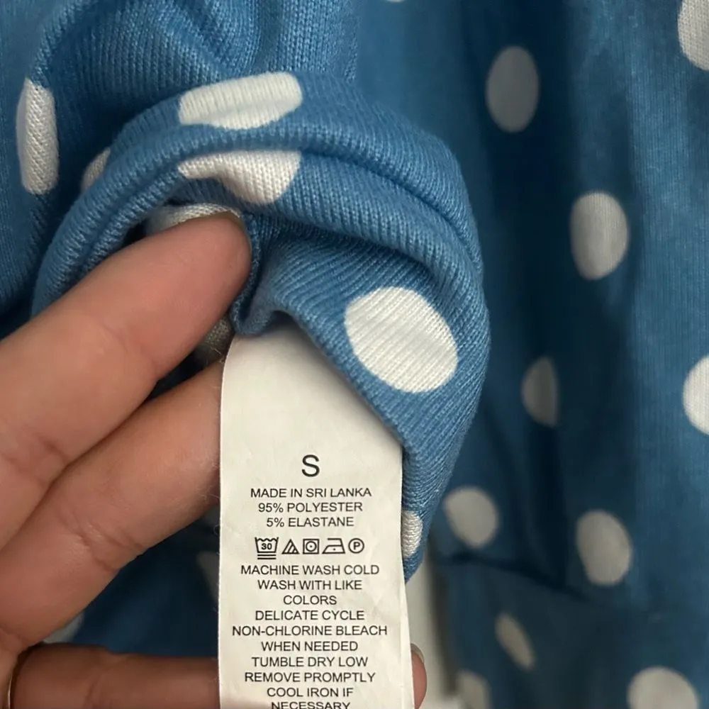 Kate Spade Blue and White Polka Dot Top - Image 5