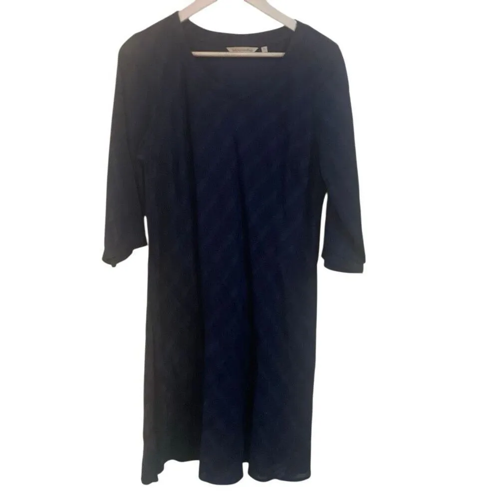 Soft Surroundings Cotton Gauze Shift Shirt Dress large blue - Image 5