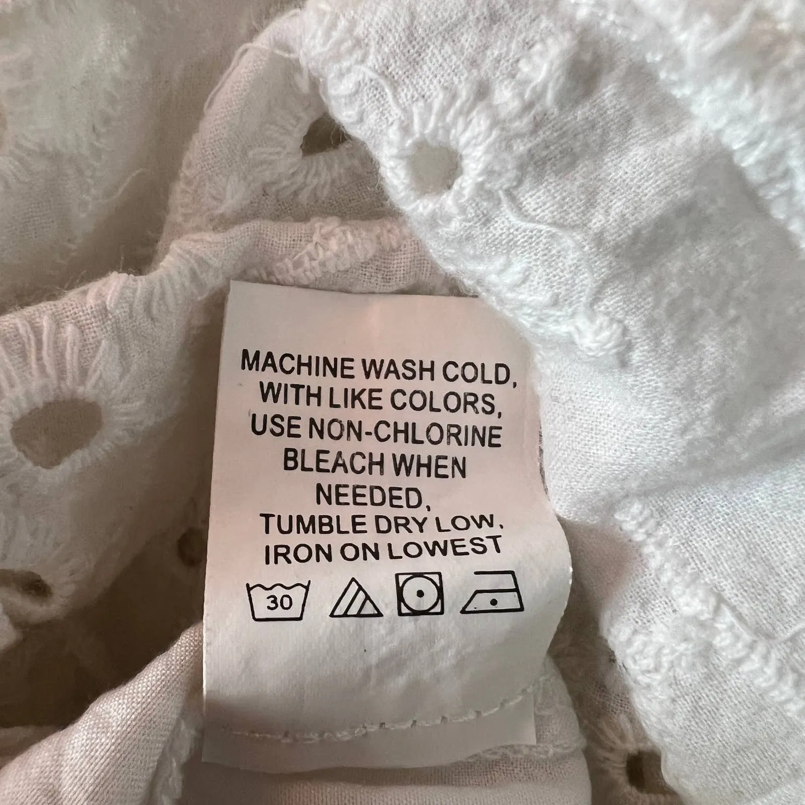 LA Hearts Eyelet Sleeveless Ruffle White Romper - Image 9