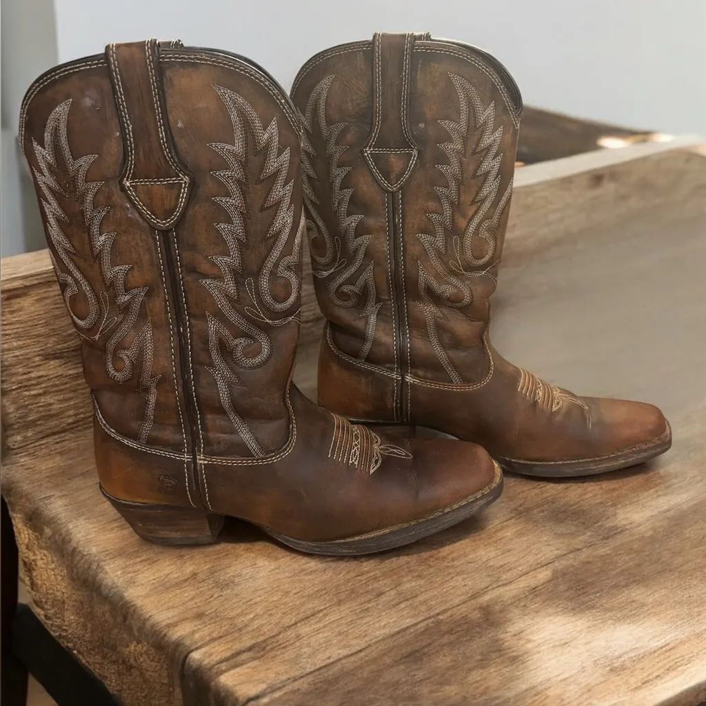 Durango 12” Western desert sand cowboy boot size 8.5 - Image 2