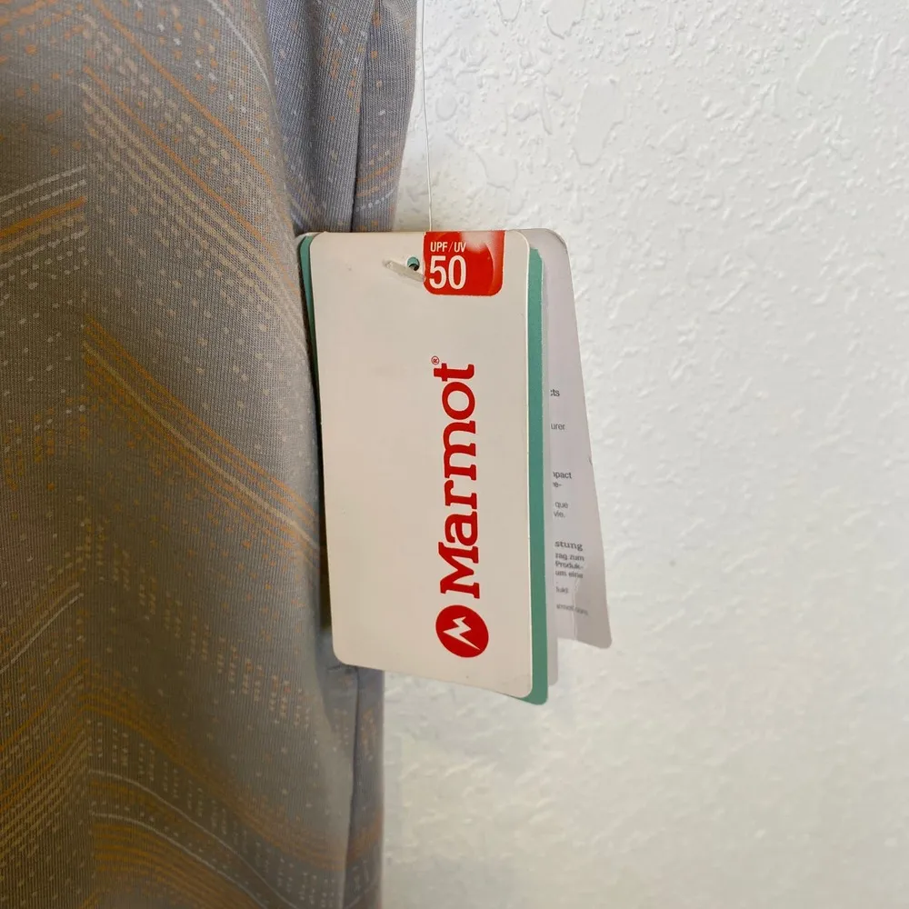 Marmot Steel Onyx Chevron Dot Sleeveless Estel Dress NWT Sz XL Polyester Stretch - Image 5