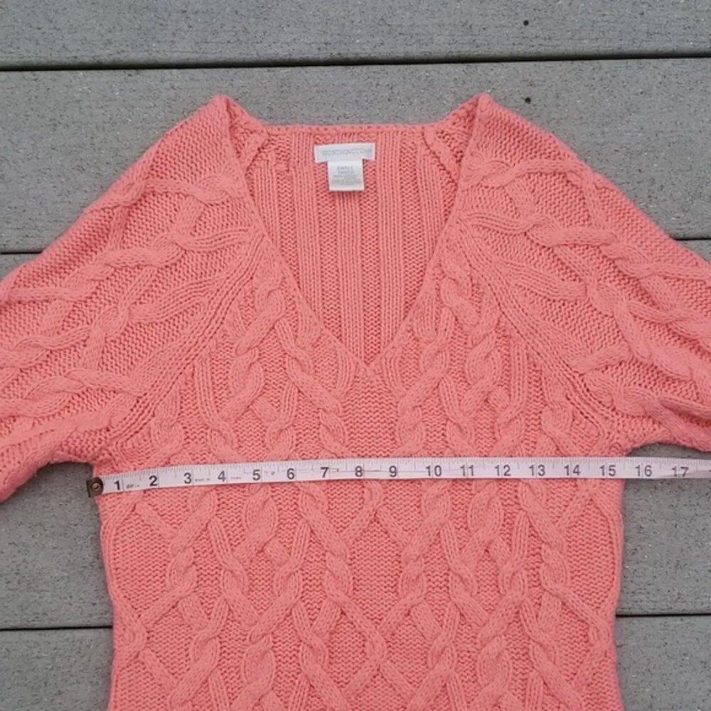 Worthington V-Neck Cable Knit Sweater Size Small - Image 9