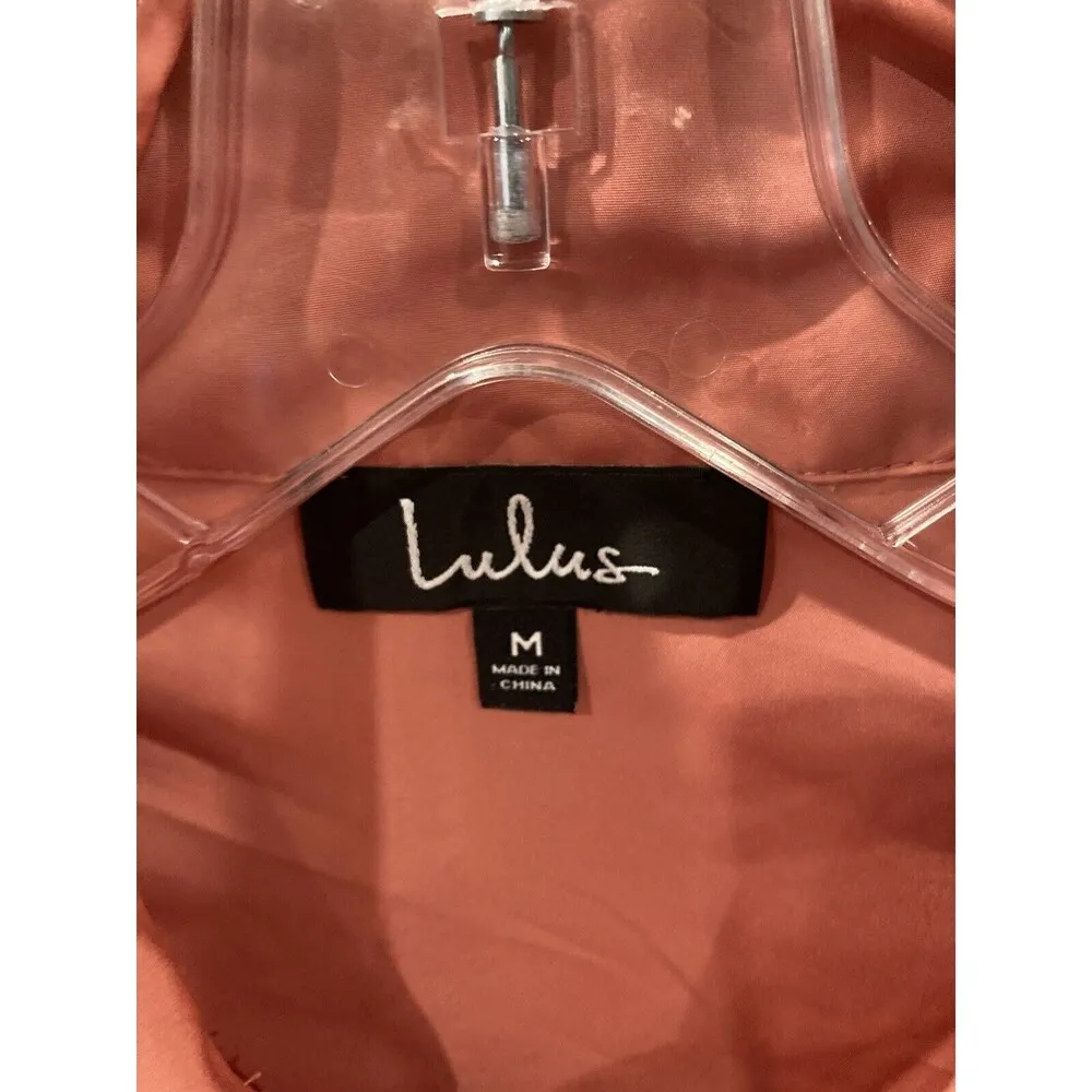 Lulus Jacket Womens Size Medium Mauve Pink Pullover Long 1/2 Zip - Image 2