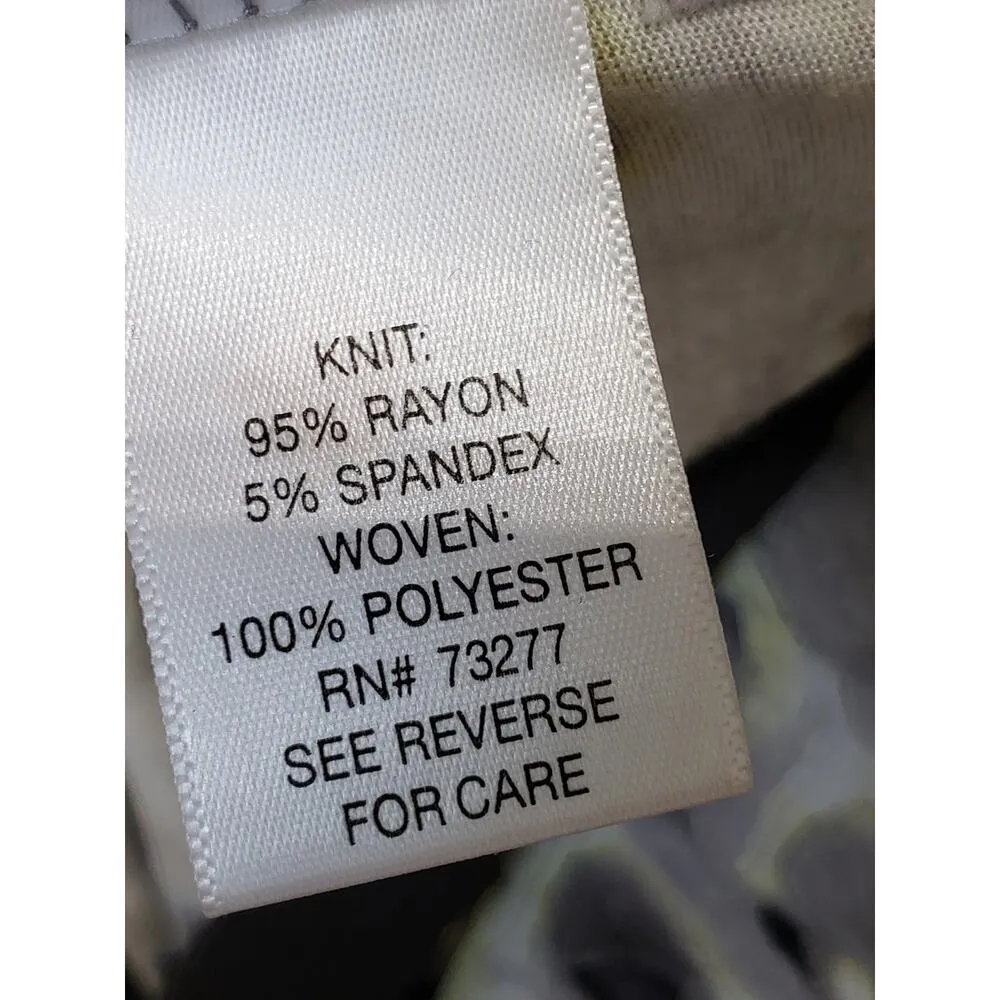 Simply Vera Vera Wang Sheath Dress Women's Medium Multi Abstract Print Stretch Gray - Image 6