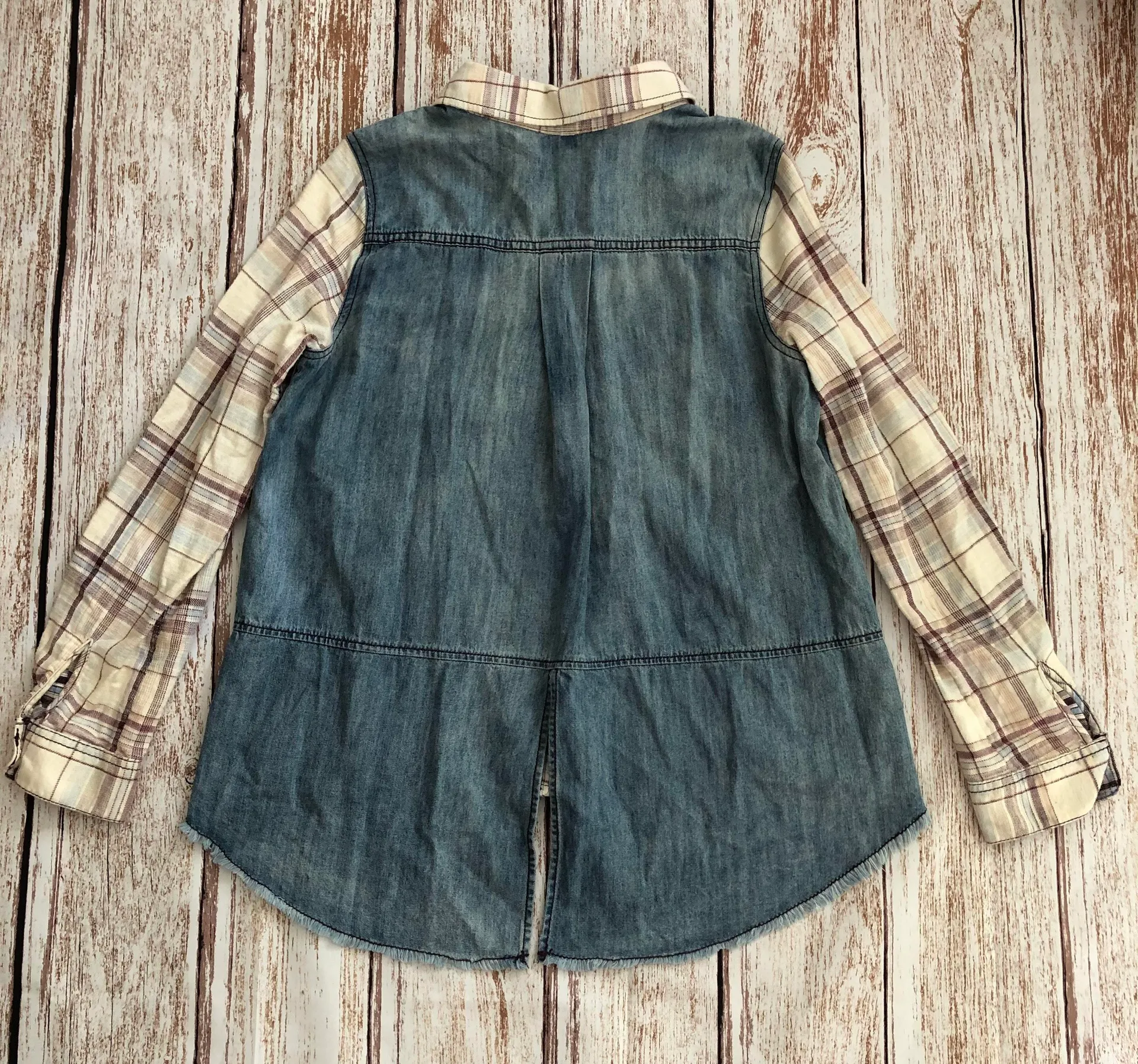 Plaid Denim  Top - Image 6