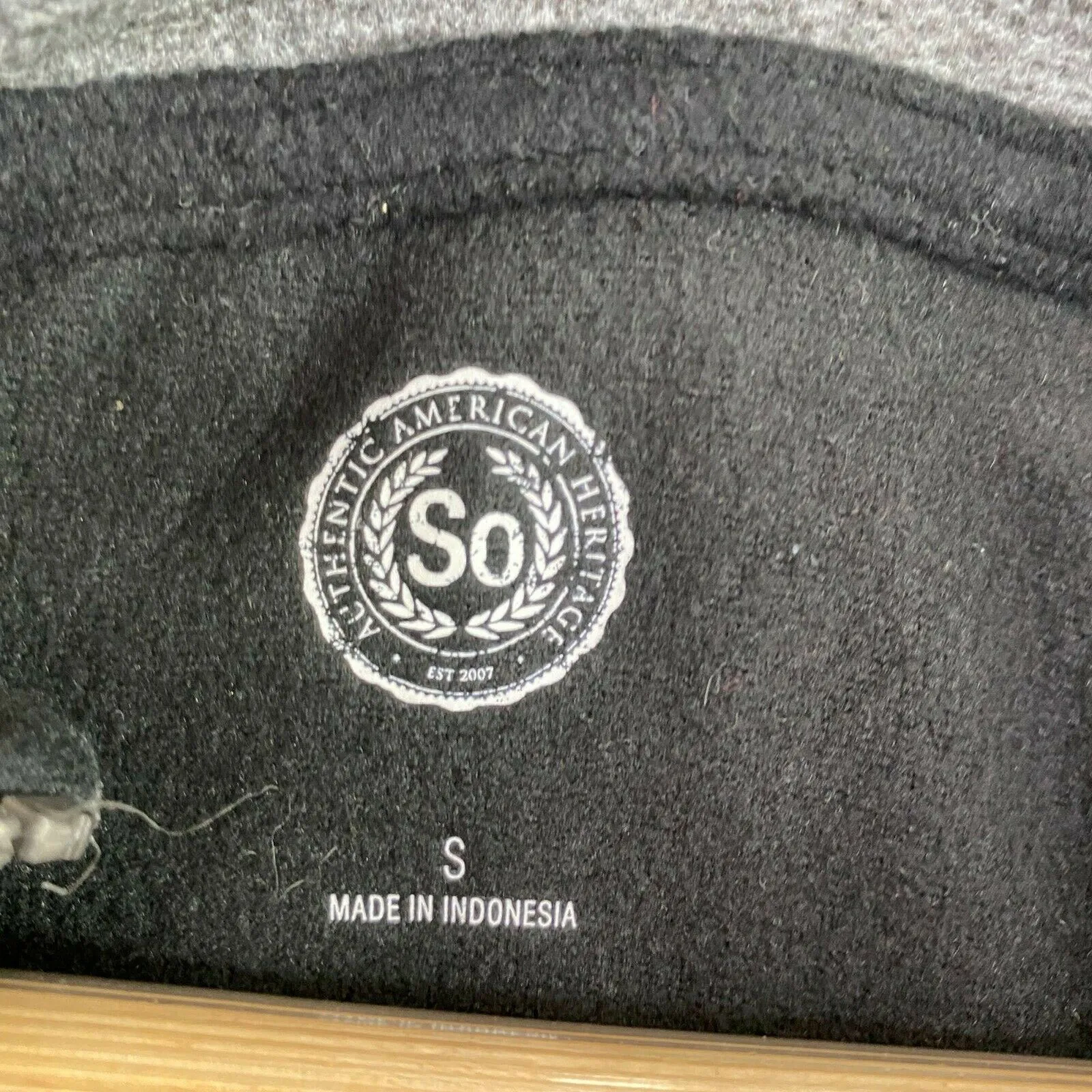 SO Grey Black‎ Colorblock Half Zip Long Sleeve Pullover Junior's Size Small S - Image 3