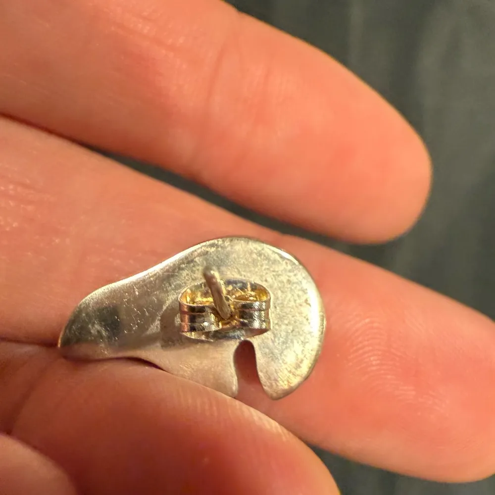 Turquoise and Sterling Silver Inlay Navajo Spirit Bear Earrings Blue - Image 6