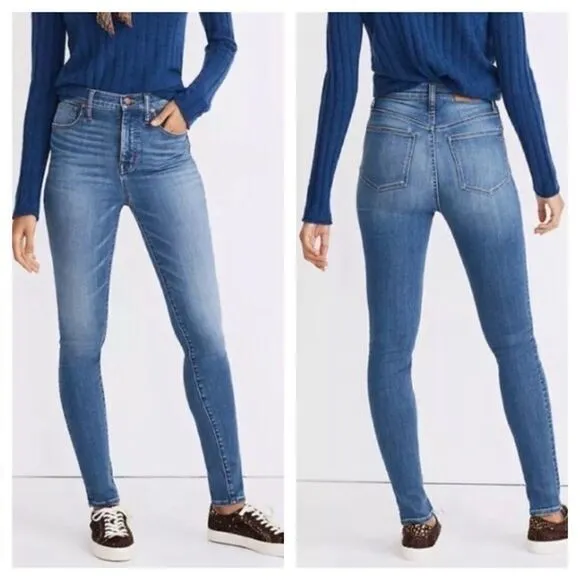 NEW Madewell 11" High-Rise Skinny Jeans in‎ Layne Was. Size 27 - Image 2