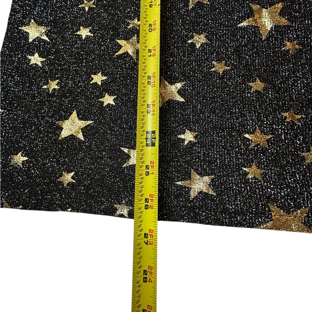 Julia by Love J Black Glitter Tee with Gold Stars – 3X Metallic Graphic Top - Image 10