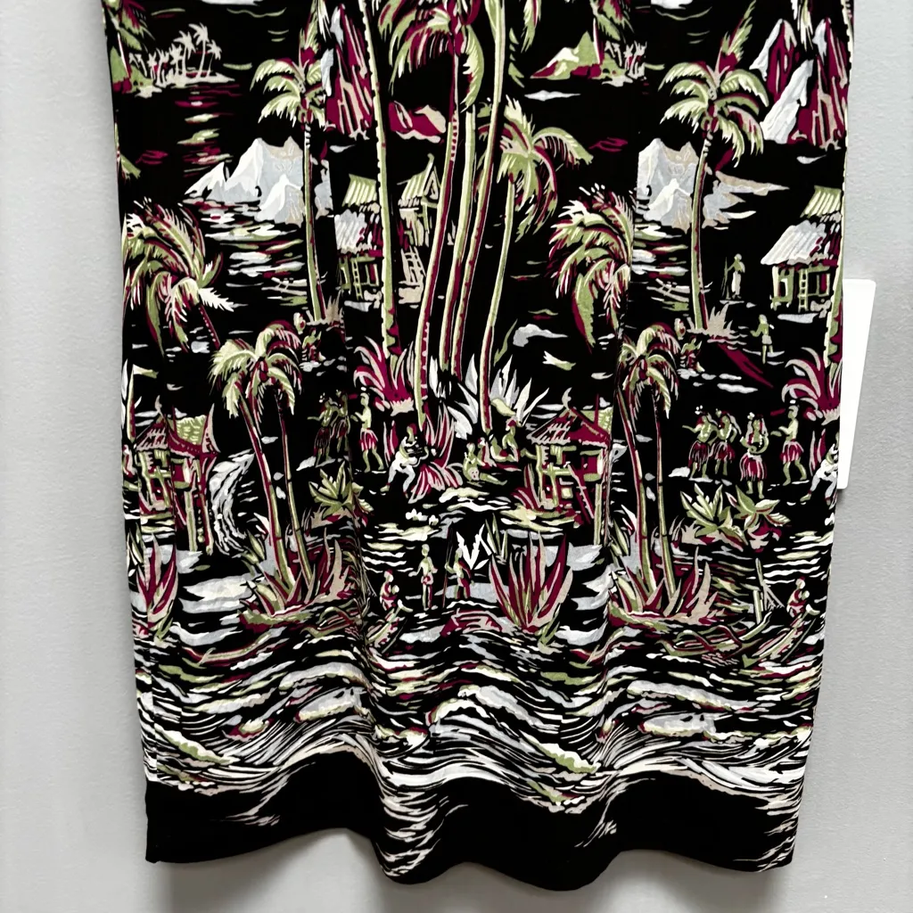Vintage Reyn Spooner Hawaiian Sleeveless Dress S Black - Image 3
