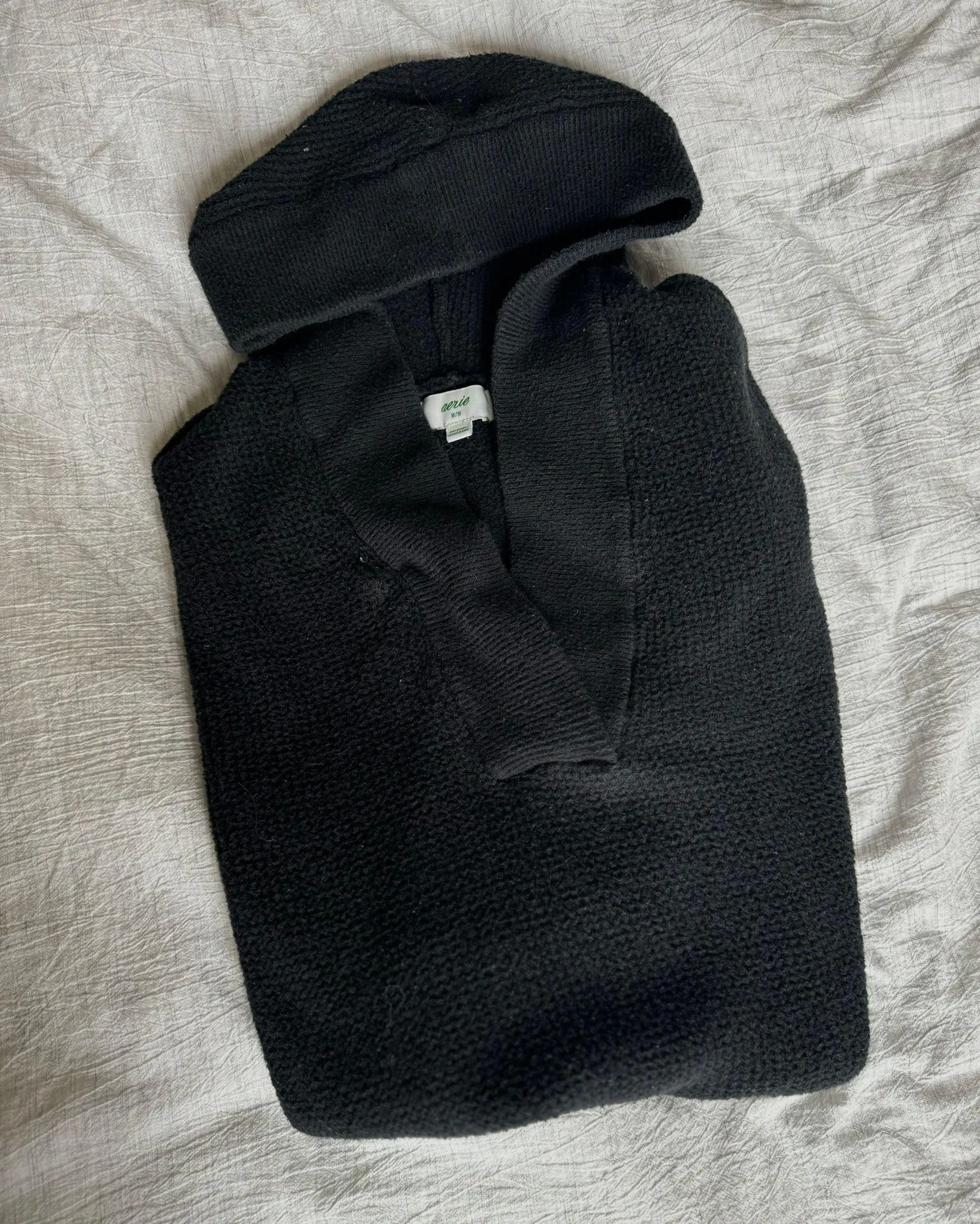 Aerie Waffle Knit Hooded Sweater  - Image 2