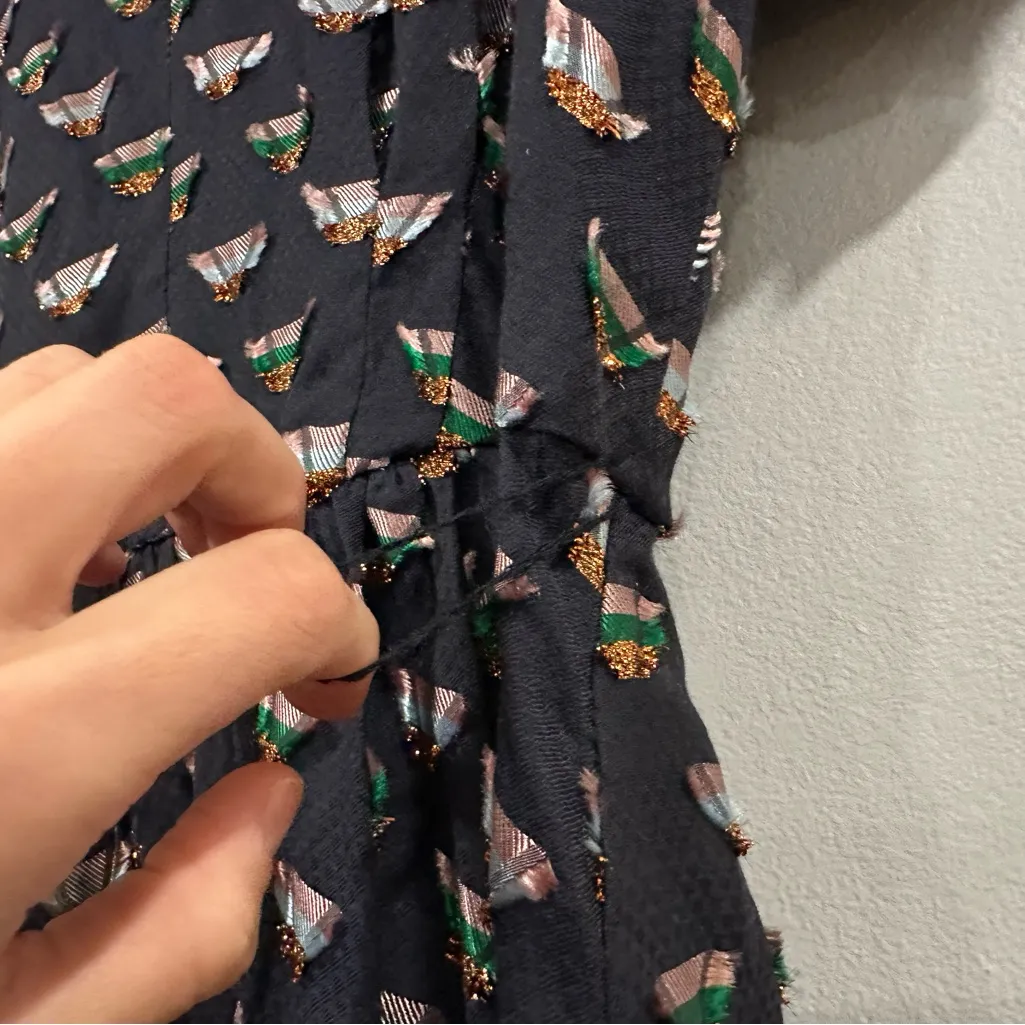 Hunter Bell The Palmer? Dress in Navy Metallic sz 12 - Image 3