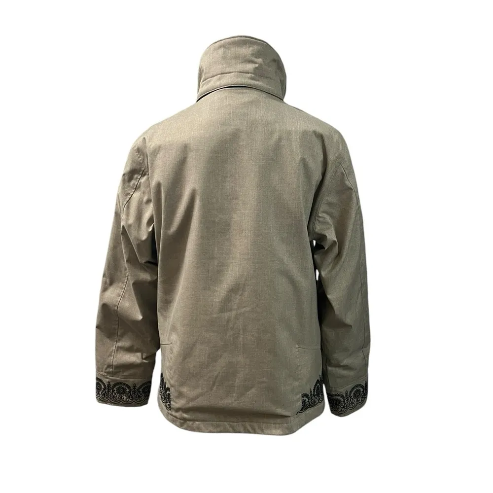 Kemper Ski Snowboard Insulated Jacket Embroidered Accent Trim Women’s M Pockets Black Size M - Image 8