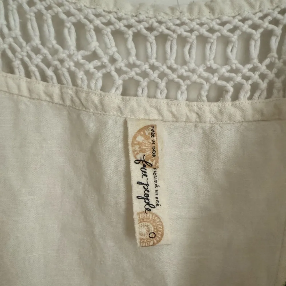 Free People Mexican Embroidered‎ Shift Dress - Size 0 - White/Black - EUC - Image 11
