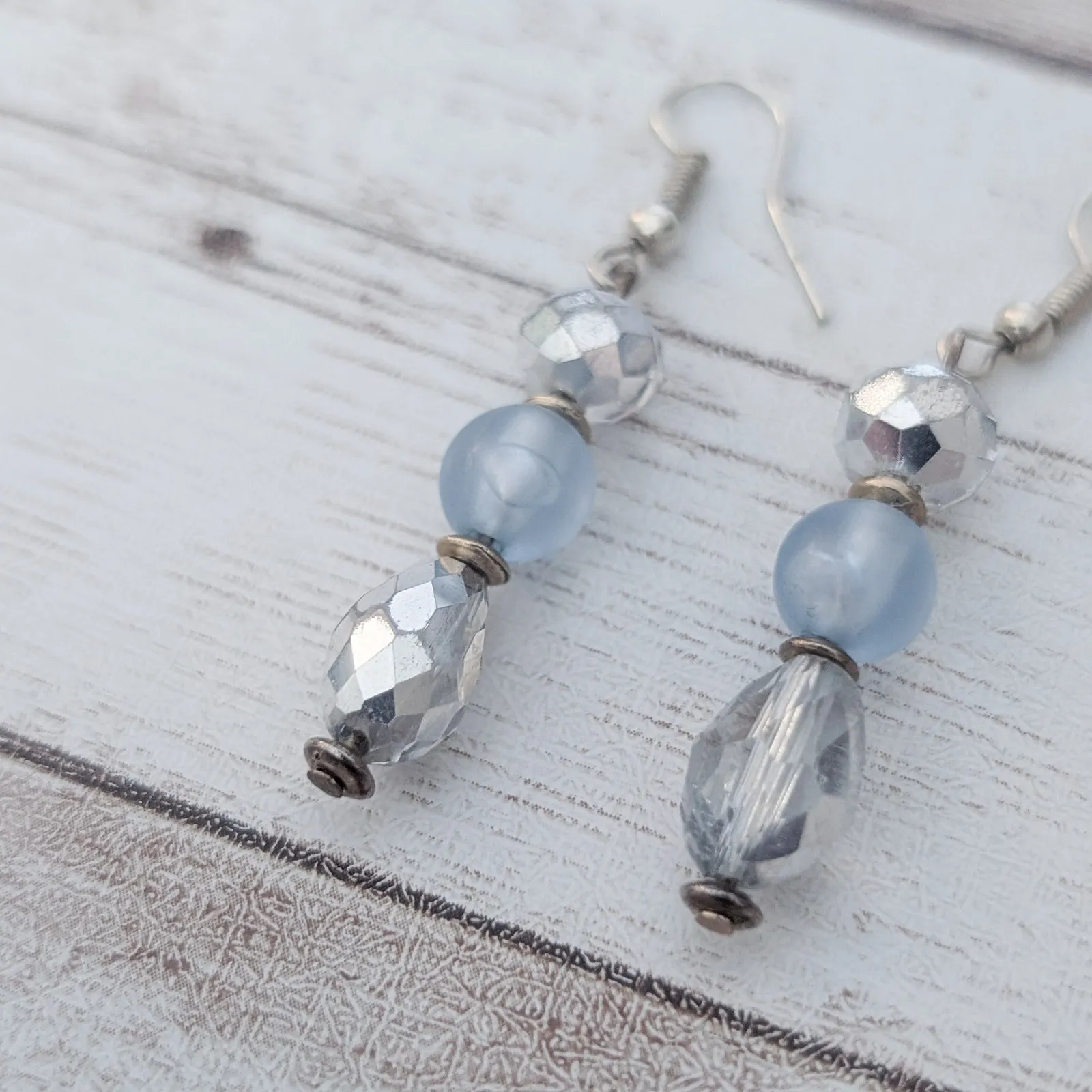 Blue Tones Dangle Earrings for Pierced Ears - Image 3