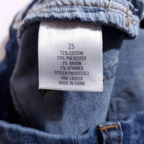 Harper Heritage Jeans High Rise Skinny Distressed Stretch Denim Women's Size 25 - Image 11