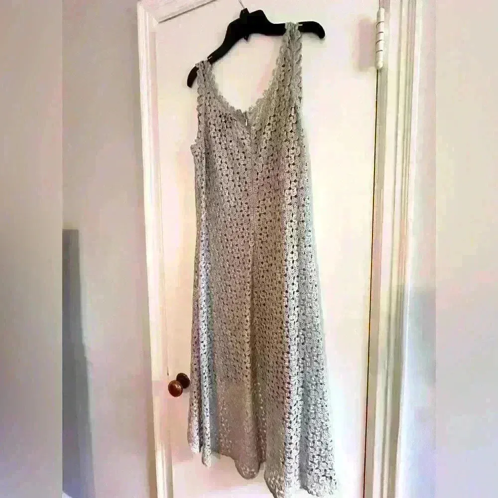 Beautiful high low lace dress Silver Size 12 - Image 2