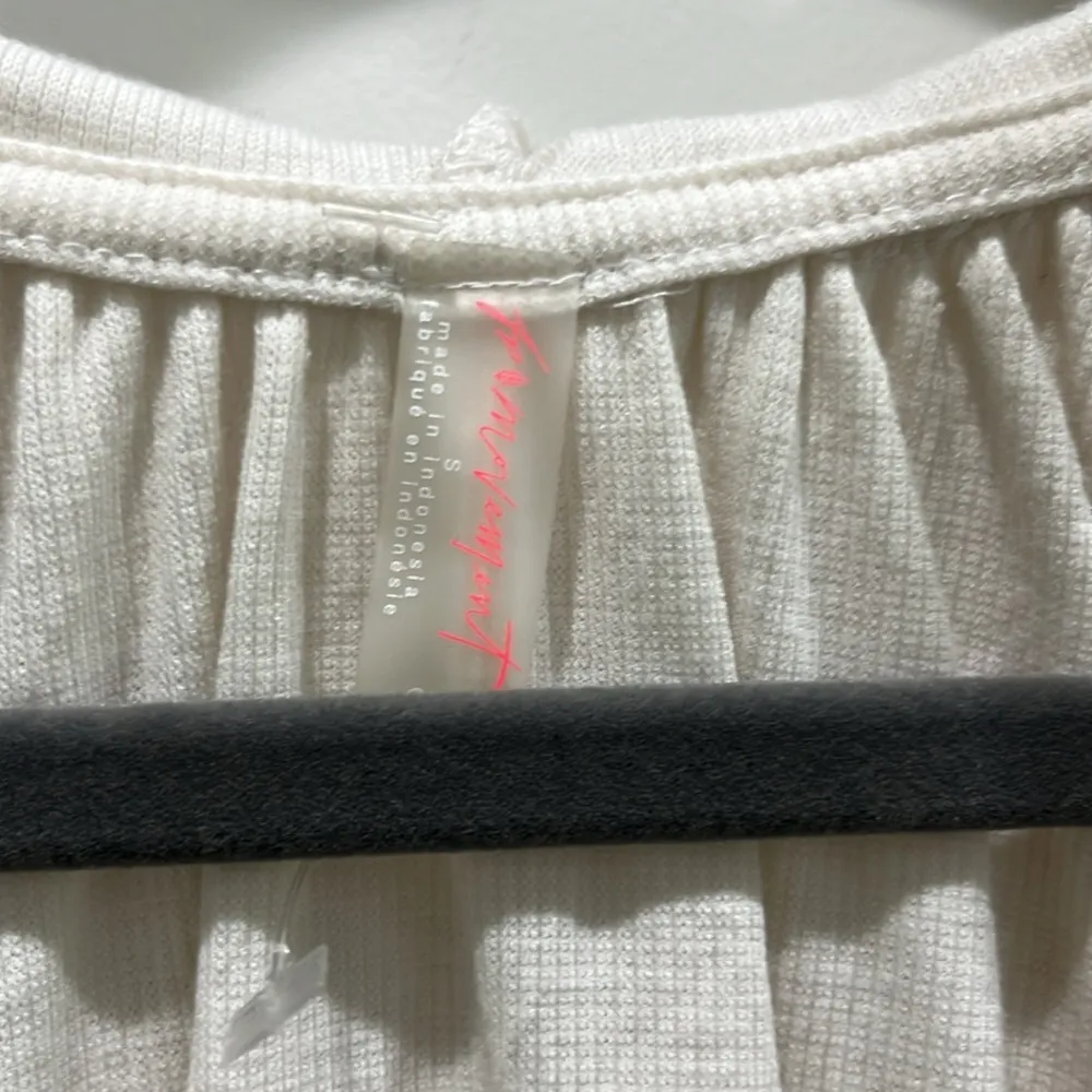 Free People Movement Look Within Layer Long Sleeve Hoodie in Cream Sz S - Image 5