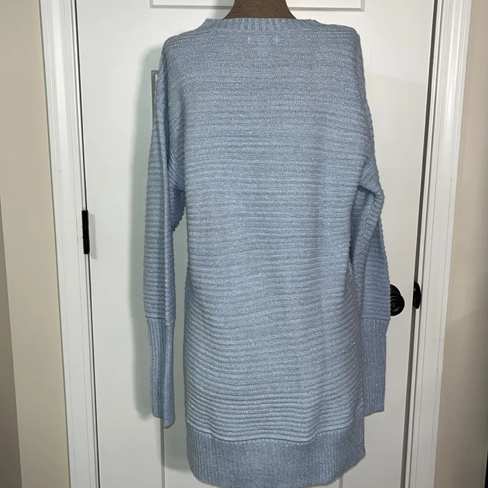 Nine West Women’s Ribbed Metallic Sweater Dress size M - Image 2
