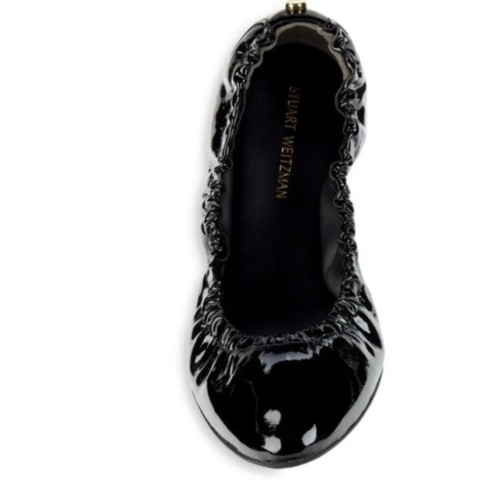 STUART WEITZMAN
Gabby Scrunched Patent Leather Ballet Flats Sz 6 - Image 3