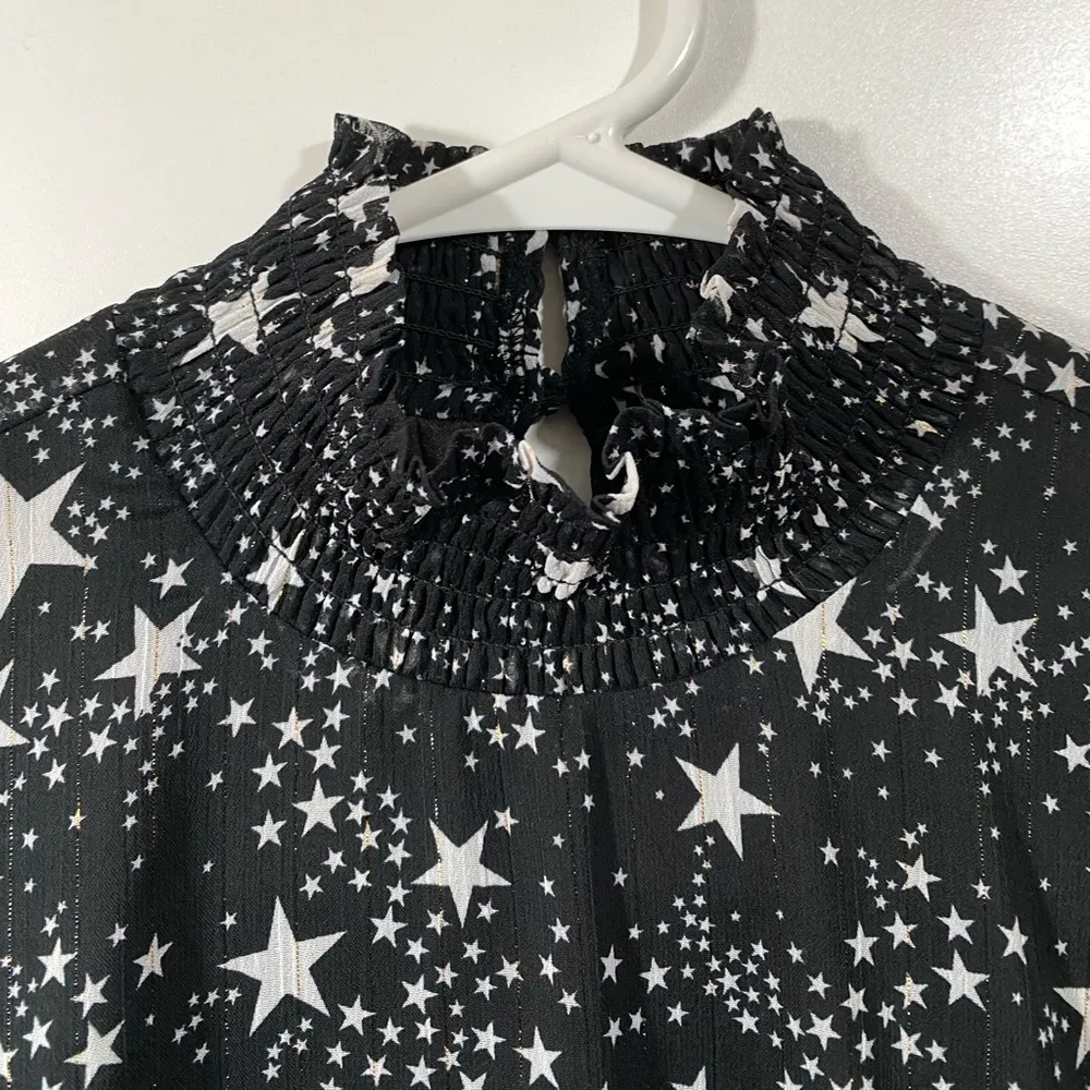 Starry Celestial Dress Size Small Long Sleeves Sheer Double Lined - Image 6