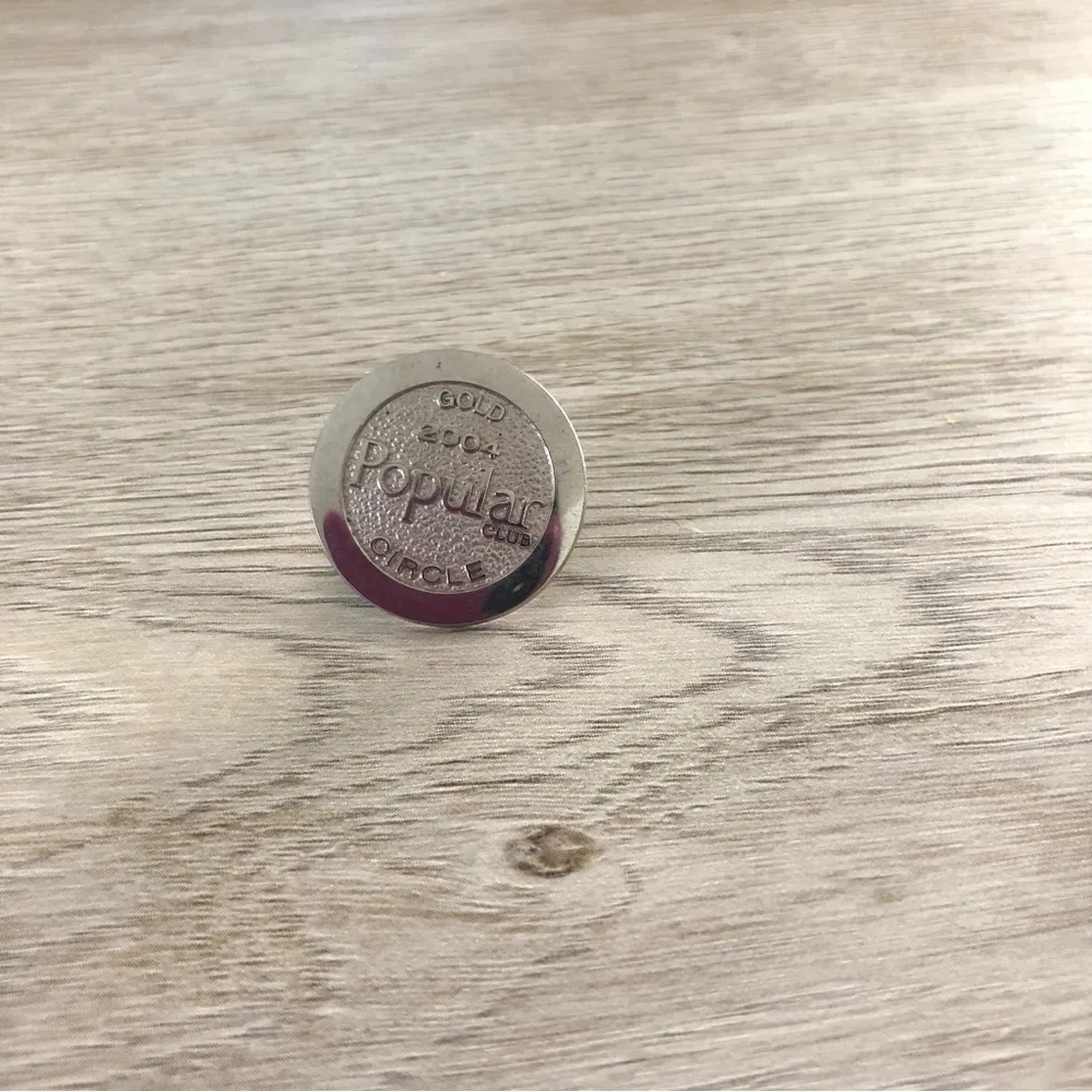 Vintage 2004 Popular Club Silver Tone Pin - Image 2