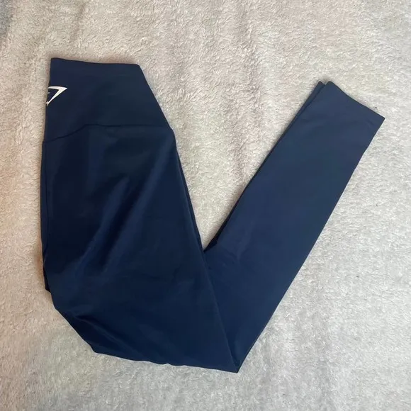 Gymshark  Navy Mid Rise Leggings Full Length Extra Small - Image 16