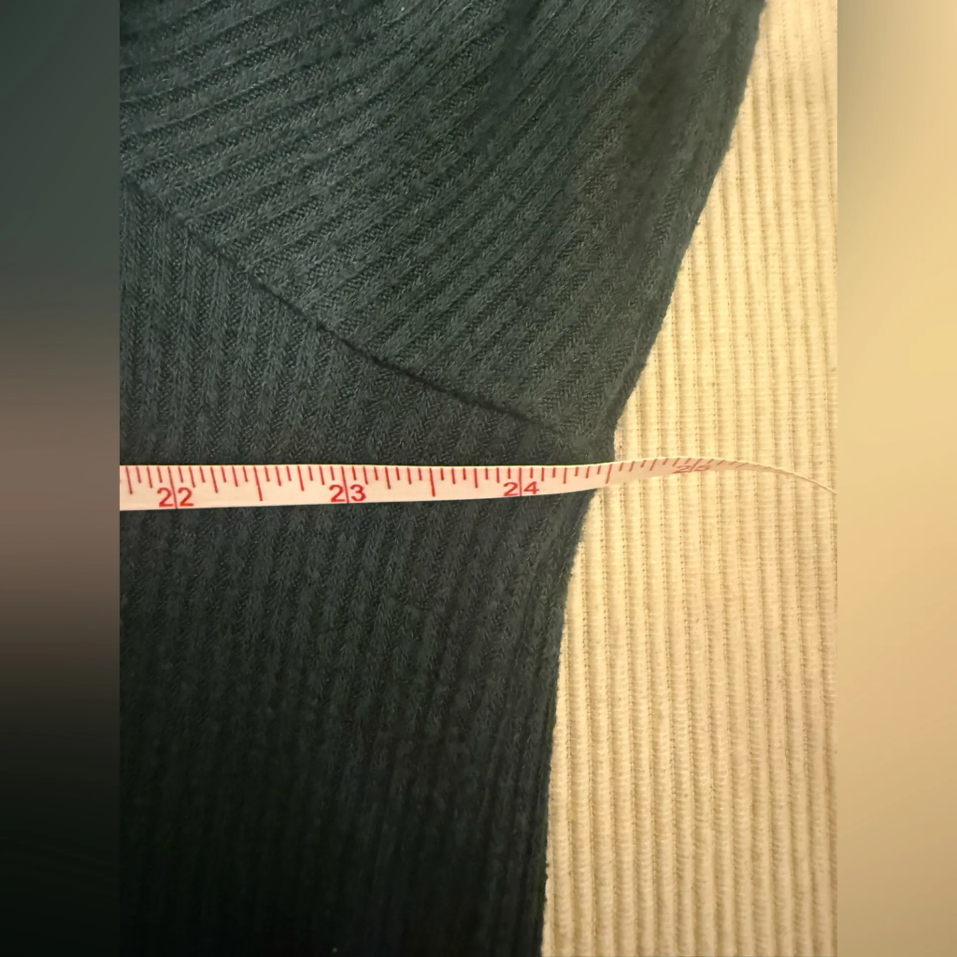 Premise XXL Teal Ribbed Knit Top with Lace Sleeve Detail | Women’s 2X - Image 6