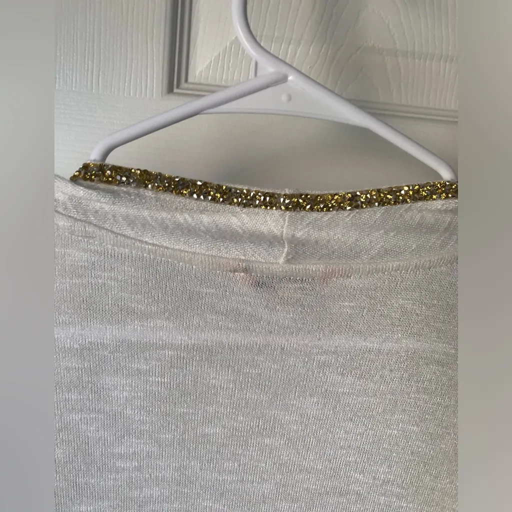 Juicy Couture Embellished trim Open Front knit Cardigan women size XL - Image 10