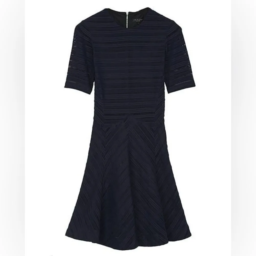 Rag & Bone Basha Short Sleeve Dress in Navy, Size 4 EXCELLENT! - Image 3
