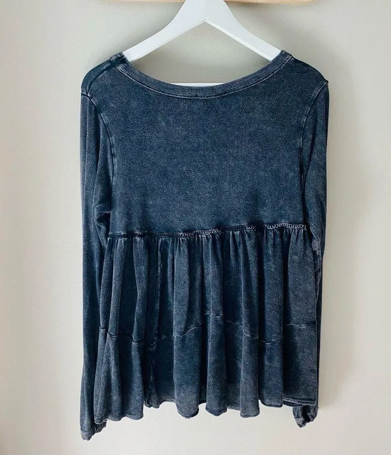 Altar'd State Long Sleeve Top Black Medium - Image 2