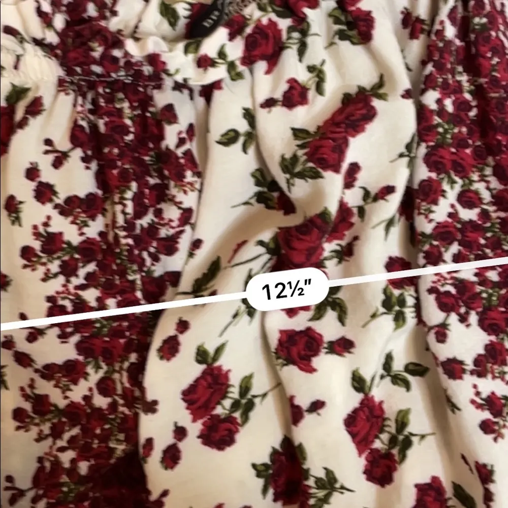 Brandy Melville floral off the shoulder crop top - Image 3