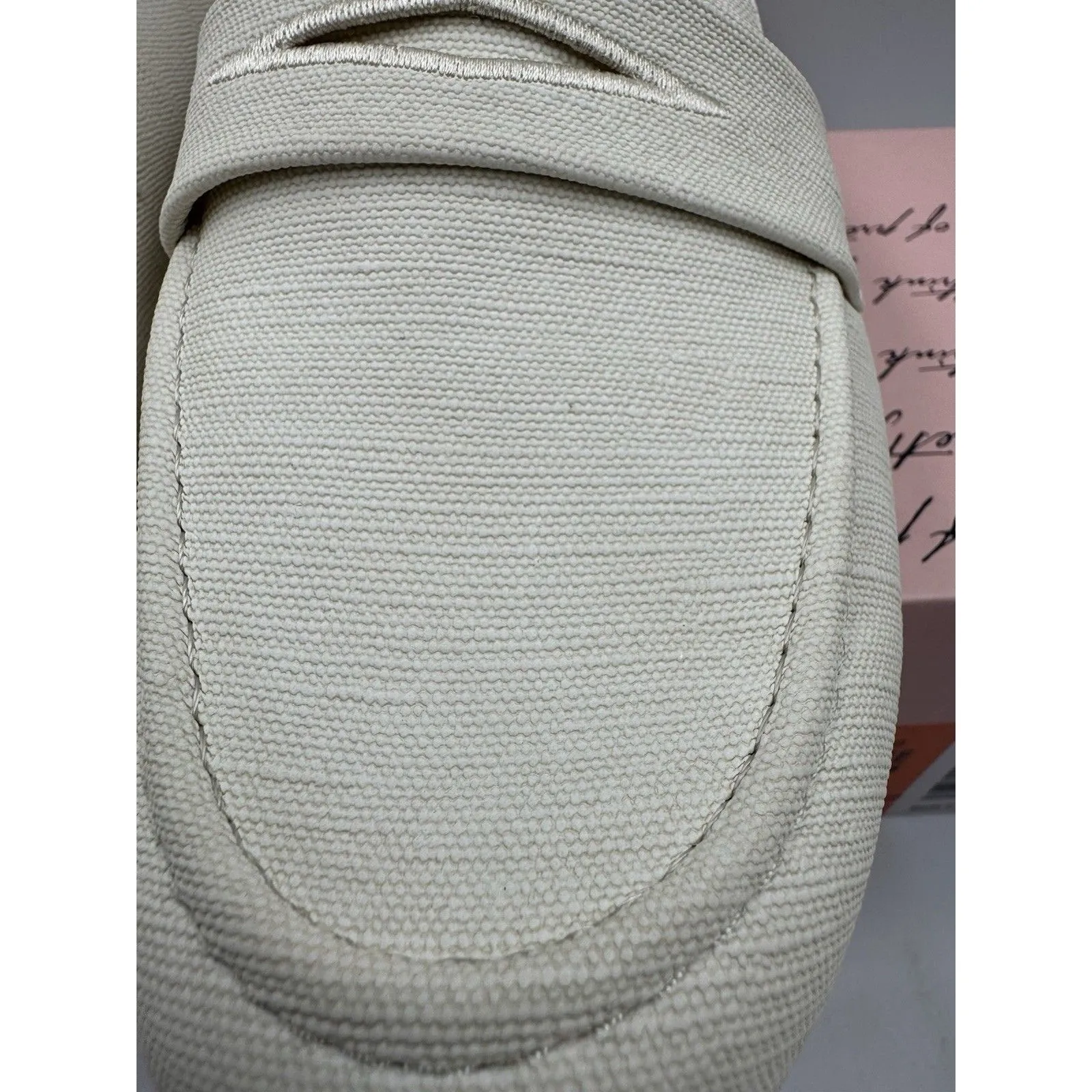 Kensie Womens 8.5 Shoes Beige Loafer Slip-On Canvas Padded Flexible Lightweight - Image 5