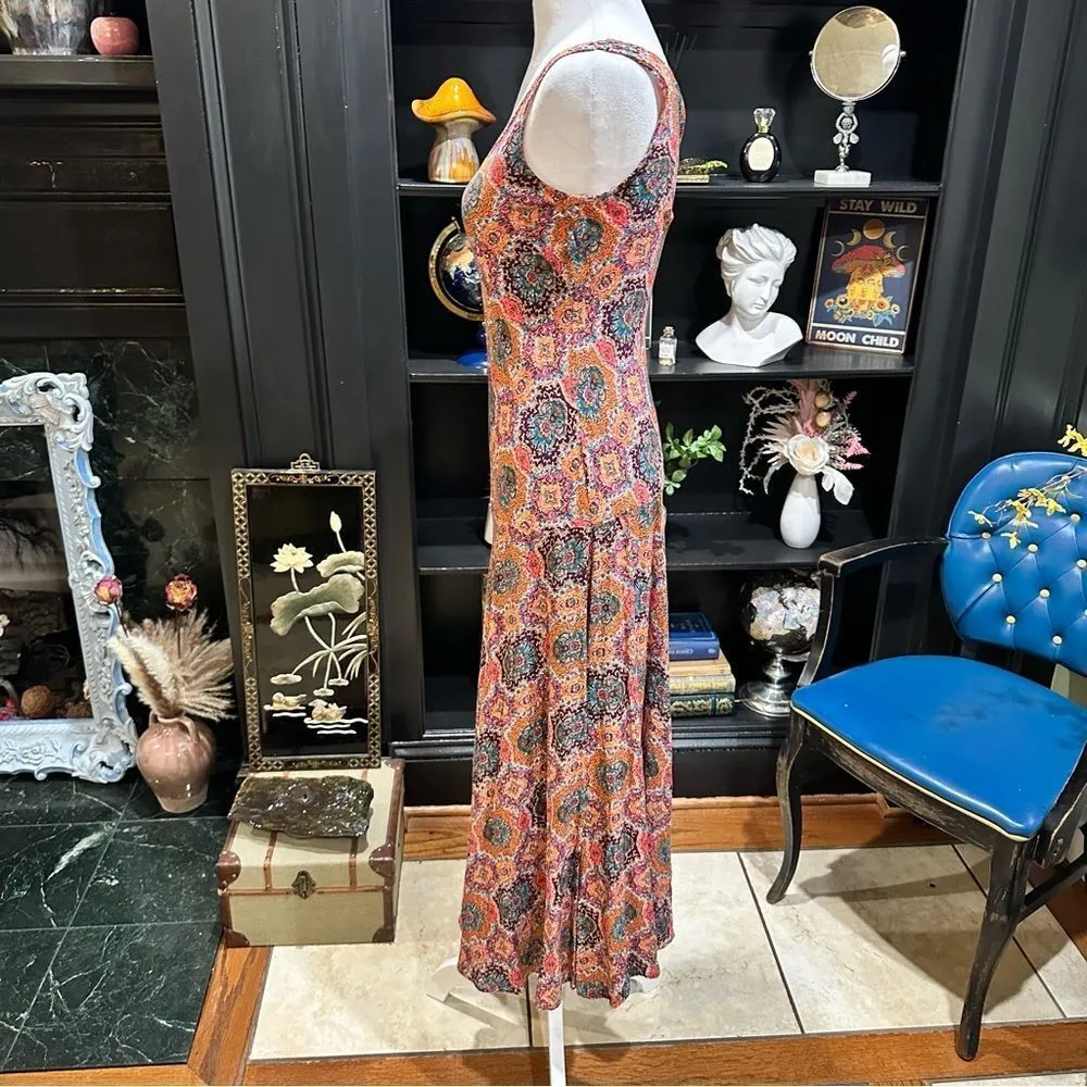 Sundance Terra Maxi Sleeveless Dress Size Small Orange - Image 7