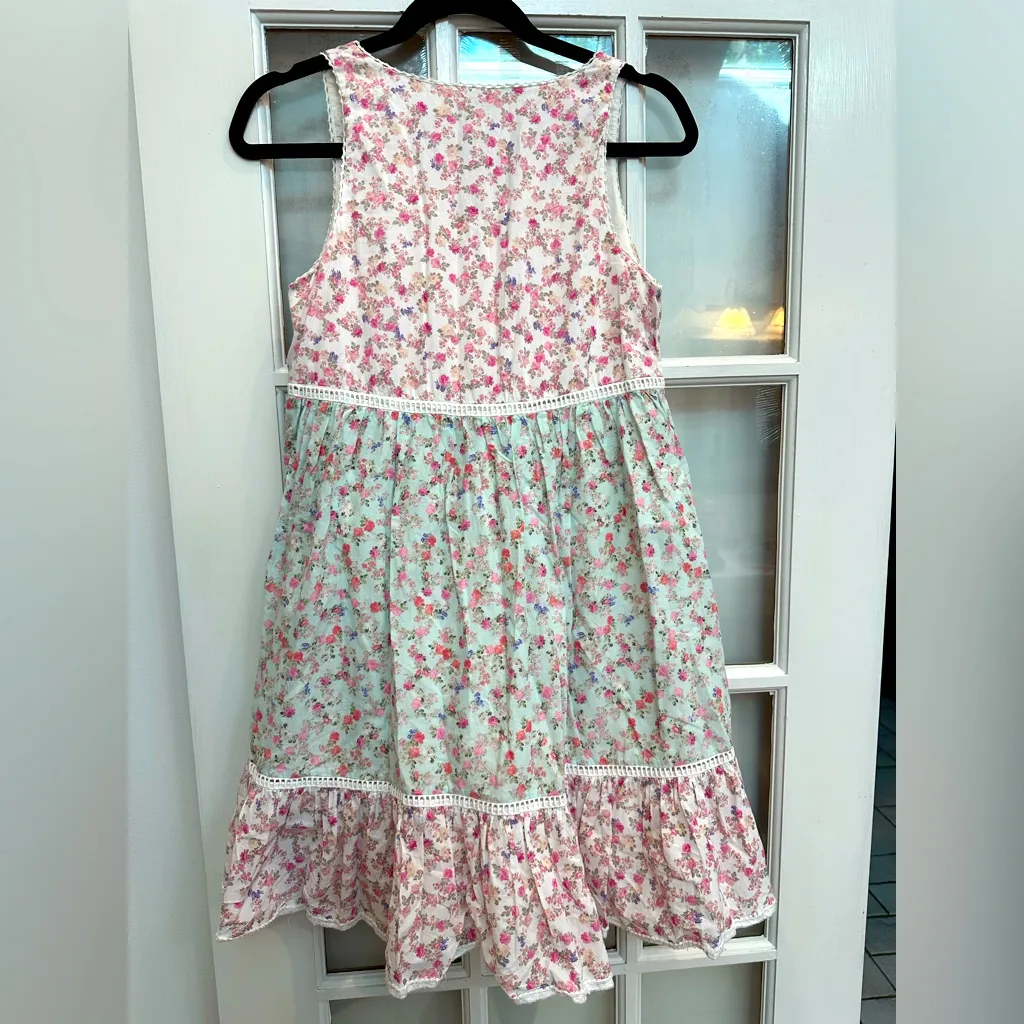 LoveShackFancy Camille Tiered Ruffle Babydoll Floral Western Boho Dress Size XS - Image 5