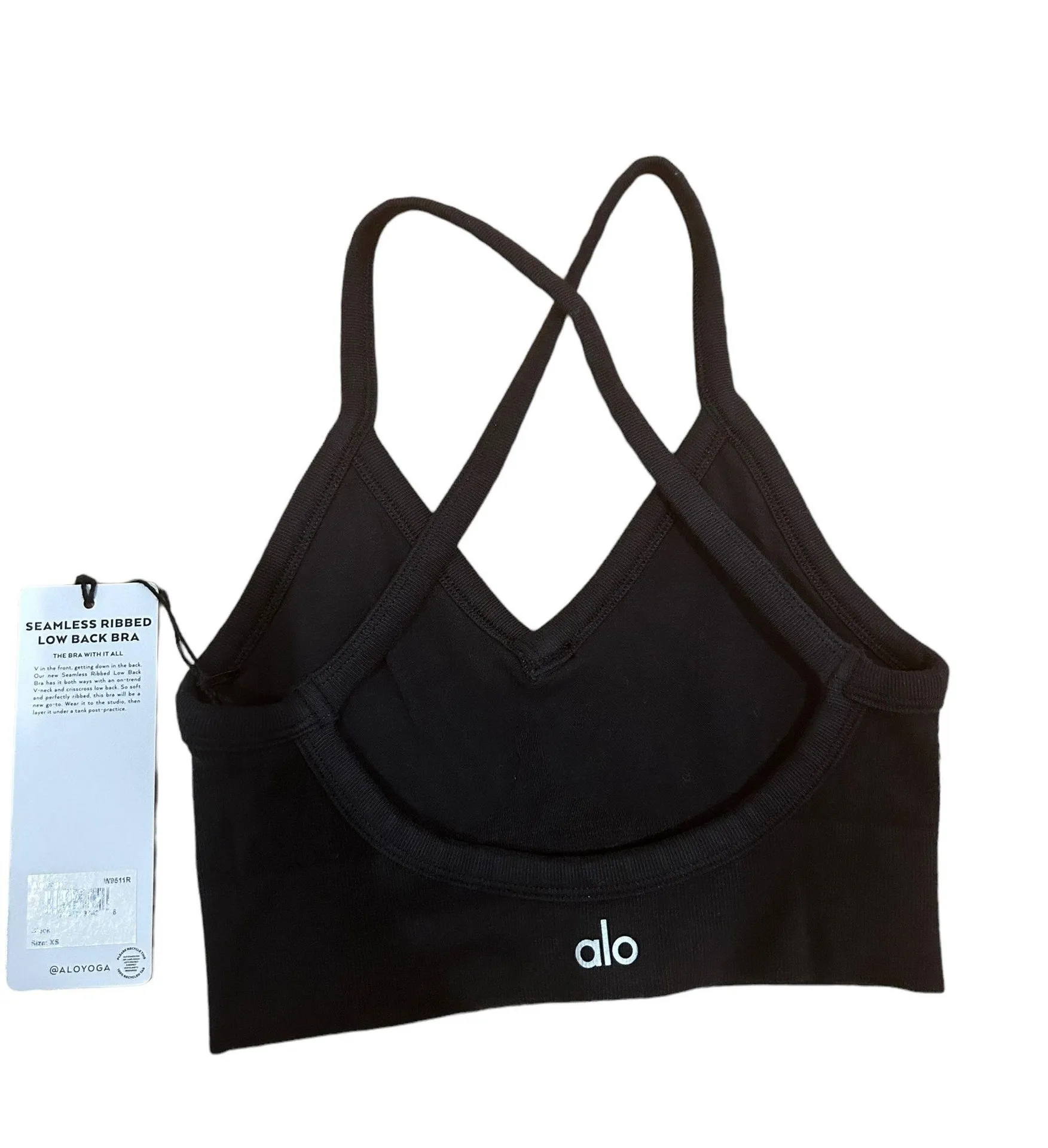 Seamless Ribbed Low Back  BLACK Bra XS SOLD OUT - Image 6