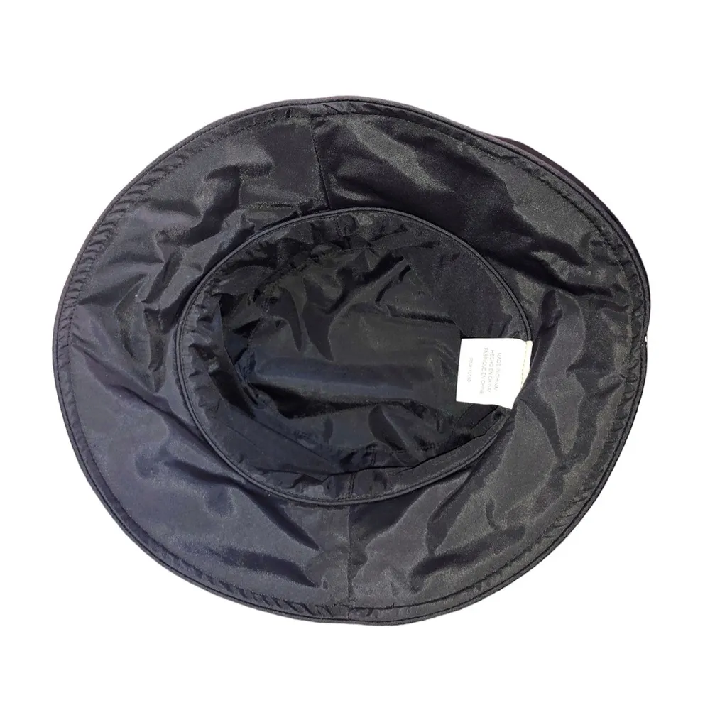 90's Y2k Cream/Black Python Snake Print Faux Leather/Nylon Reversible Bucket Hat Multiple - Image 5