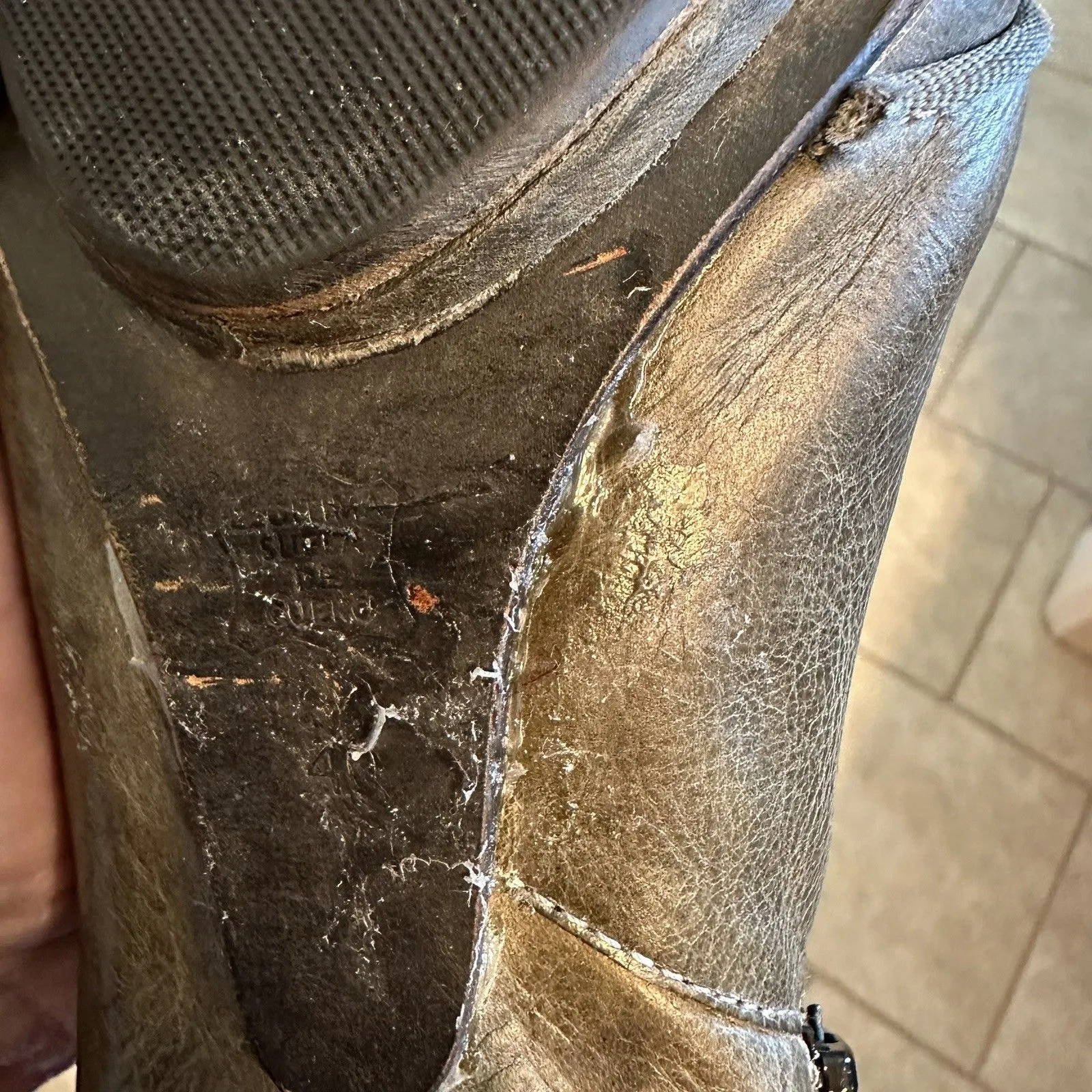 Vialis Ankle Boots 9.5 Green Leather Fairy Fantasy Zip Closure Spool Heel - Image 10