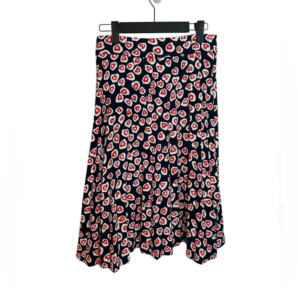 J.Crew Heart Print Crepe Skirt - Image 3