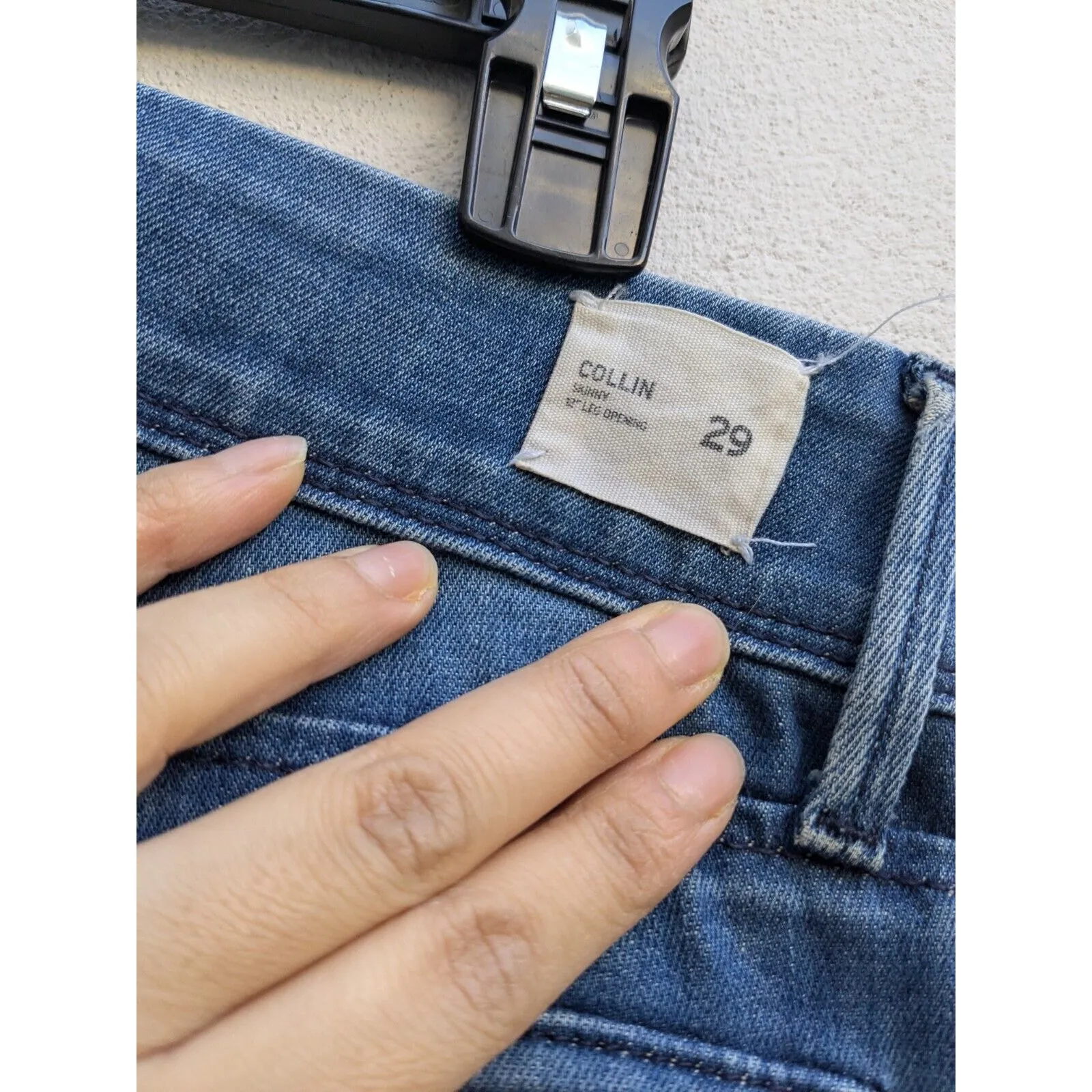 Hudson Collin Skinny Jeans Mid Rise 12" Leg Opening Women's Blue Size 29 - Image 9