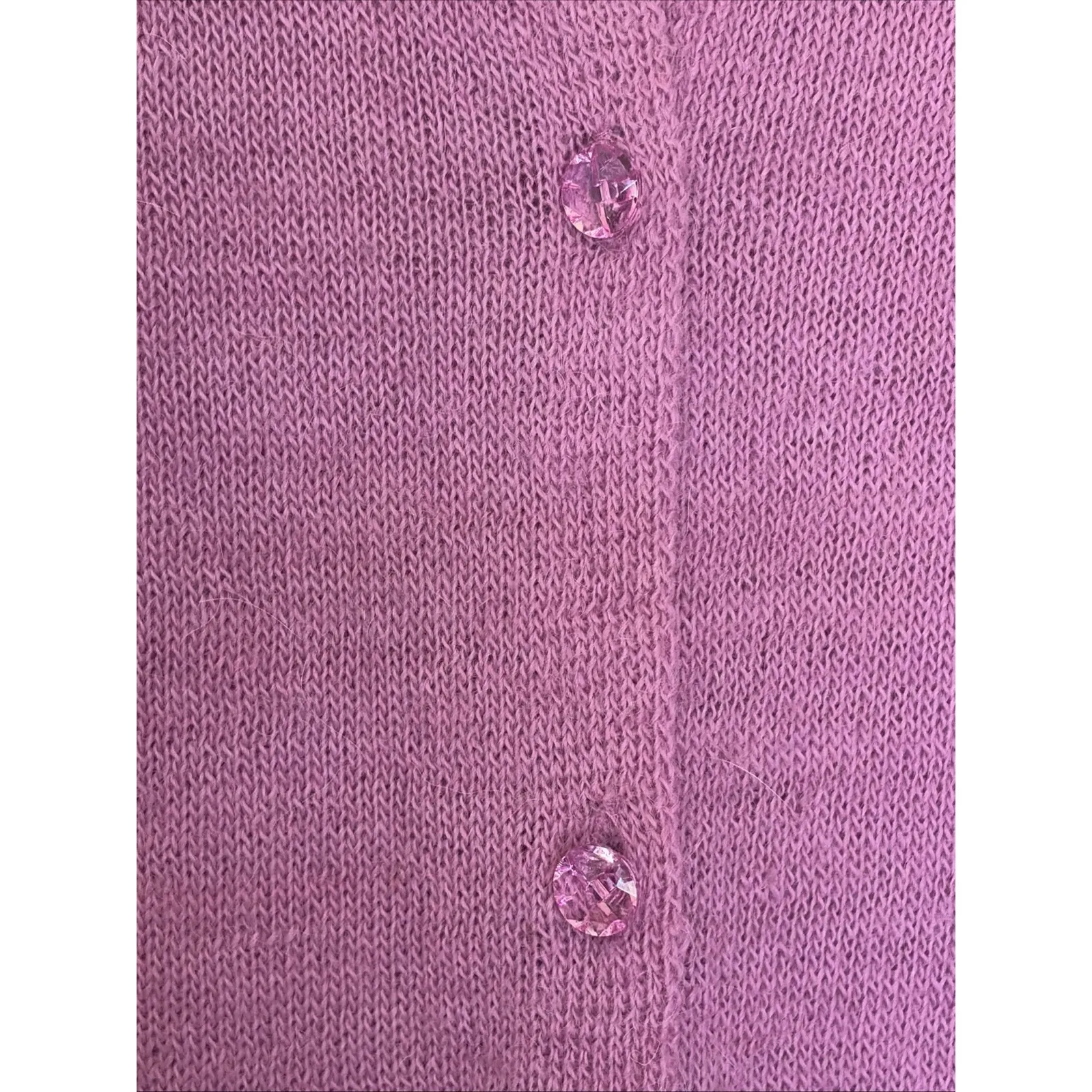 J Crew Acrylic/Alpaca/Wool Blend Bling Button Front Cardigan Sweater Women Small Purple - Image 7