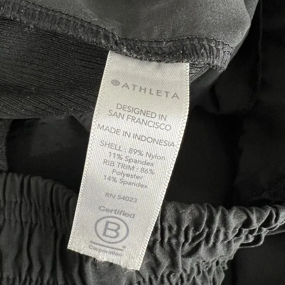 Athleta Black Textured Brooklyn Jogger Stretch Tapered Leg 566689 Women’s Size 0 - Image 10