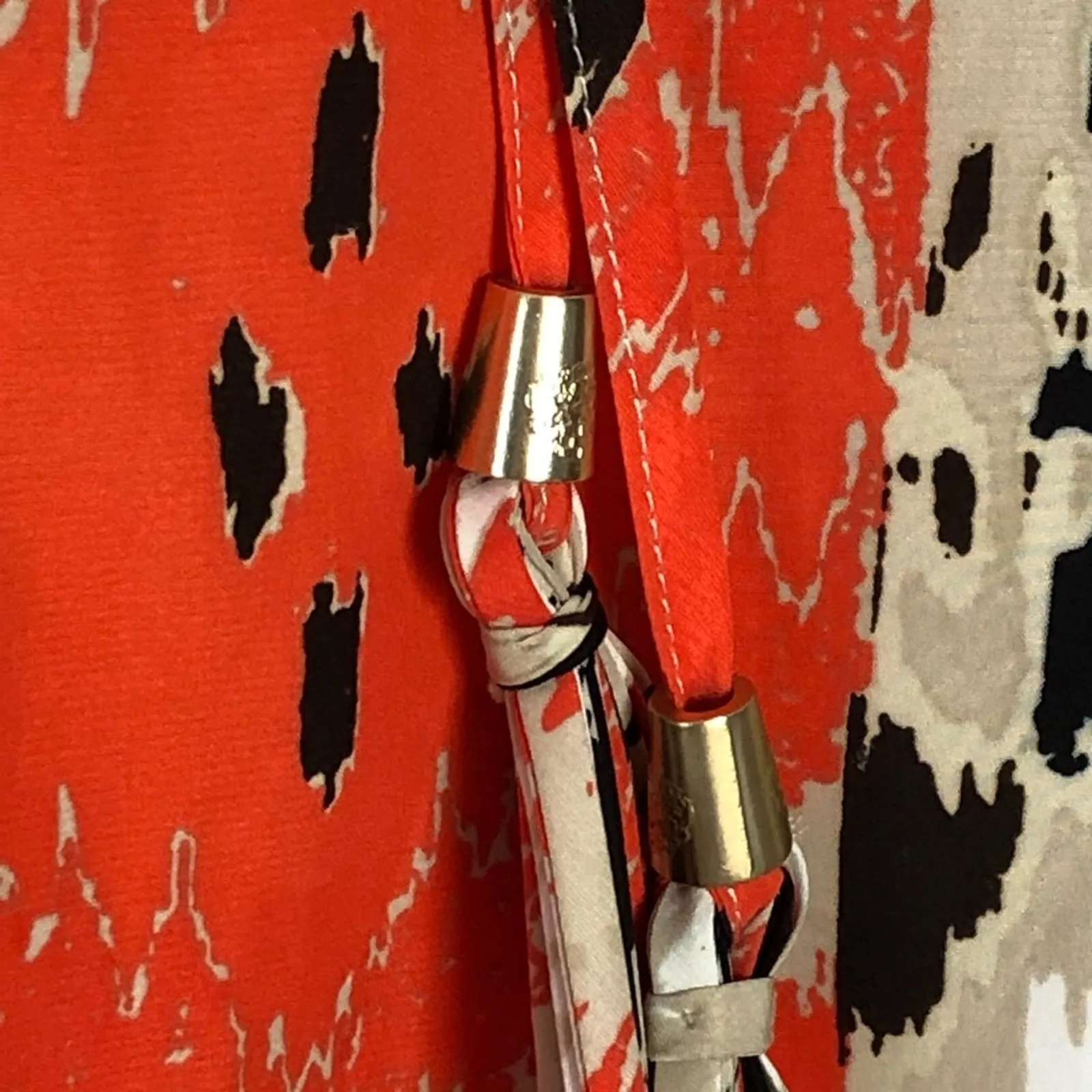 Vince Camuto Safari Tribal Caftan Top Medium Oversized Boho Scoop Neck - Image 14