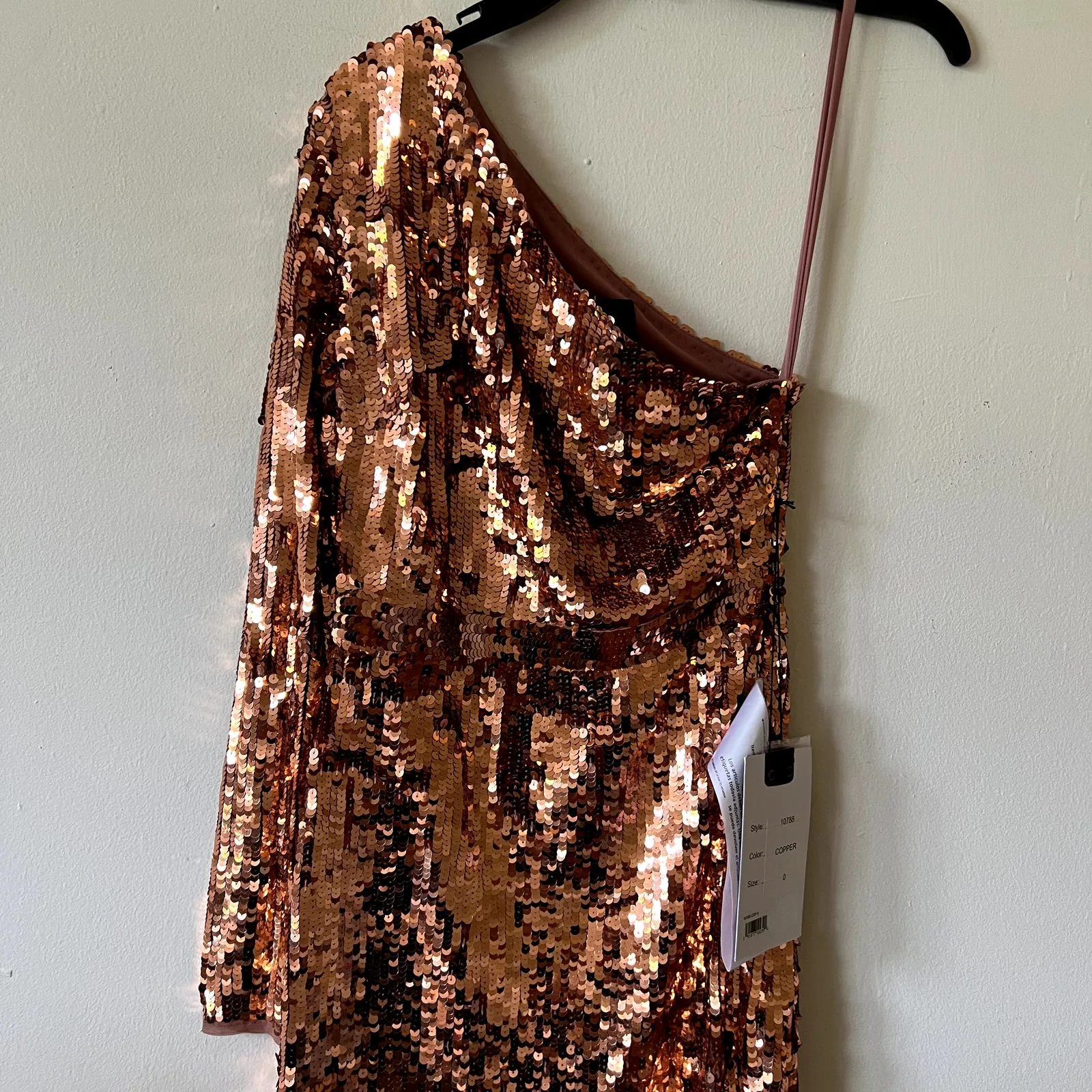 MacDuggal 10788 Copper Evening Gown One Shoulder size 0 maxi dress C1 - Image 5