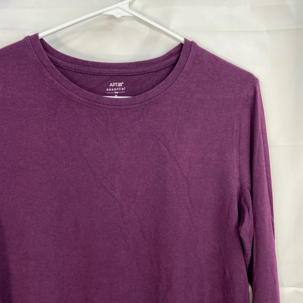 Apt. 9 women’s reddish purple long sleeve Crewcut casual relaxed basic tshirt XL - Image 4