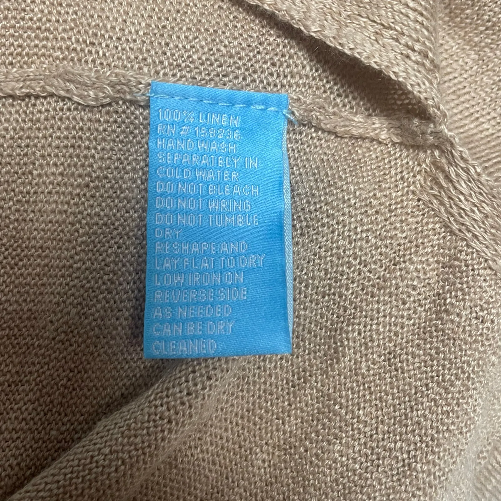 J. McLaughlin Linen Knit Top Womens XS Neutral Basic Casual Coastal Minimalist - Image 4