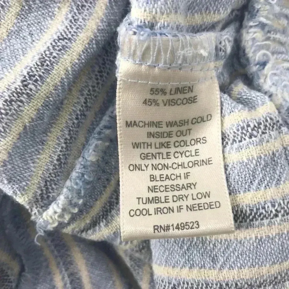 Alexander Jordan Women’s Large Linen Blend Striped Drawstring Beach Pants White - Image 2