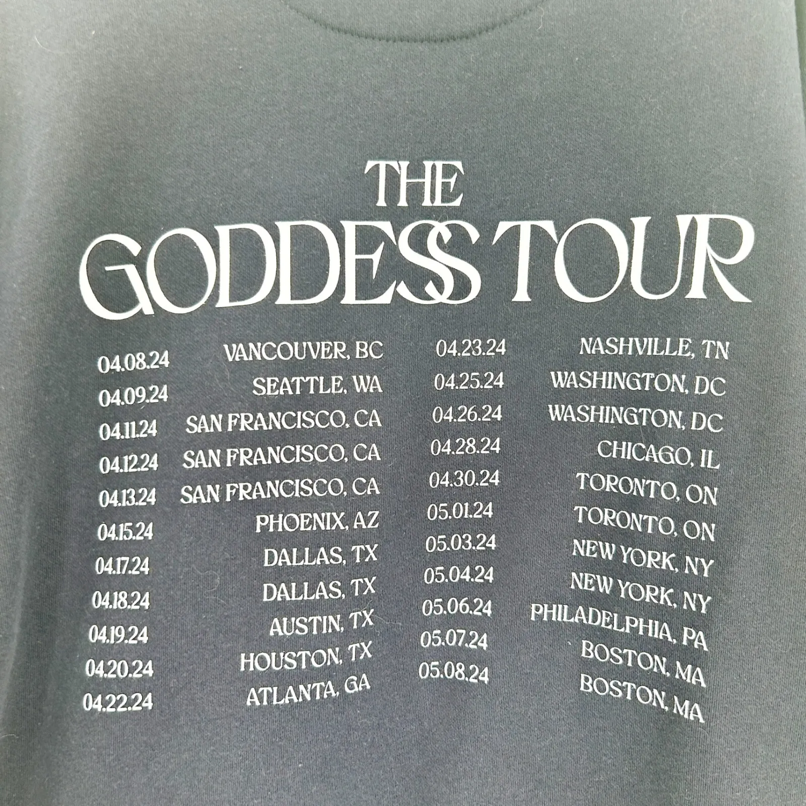 Laufey The Goddess Tour 2024 Exclusive Merch‎ Cutoff Hoodie Sweatshirt Size L Blue Size L - Image 6