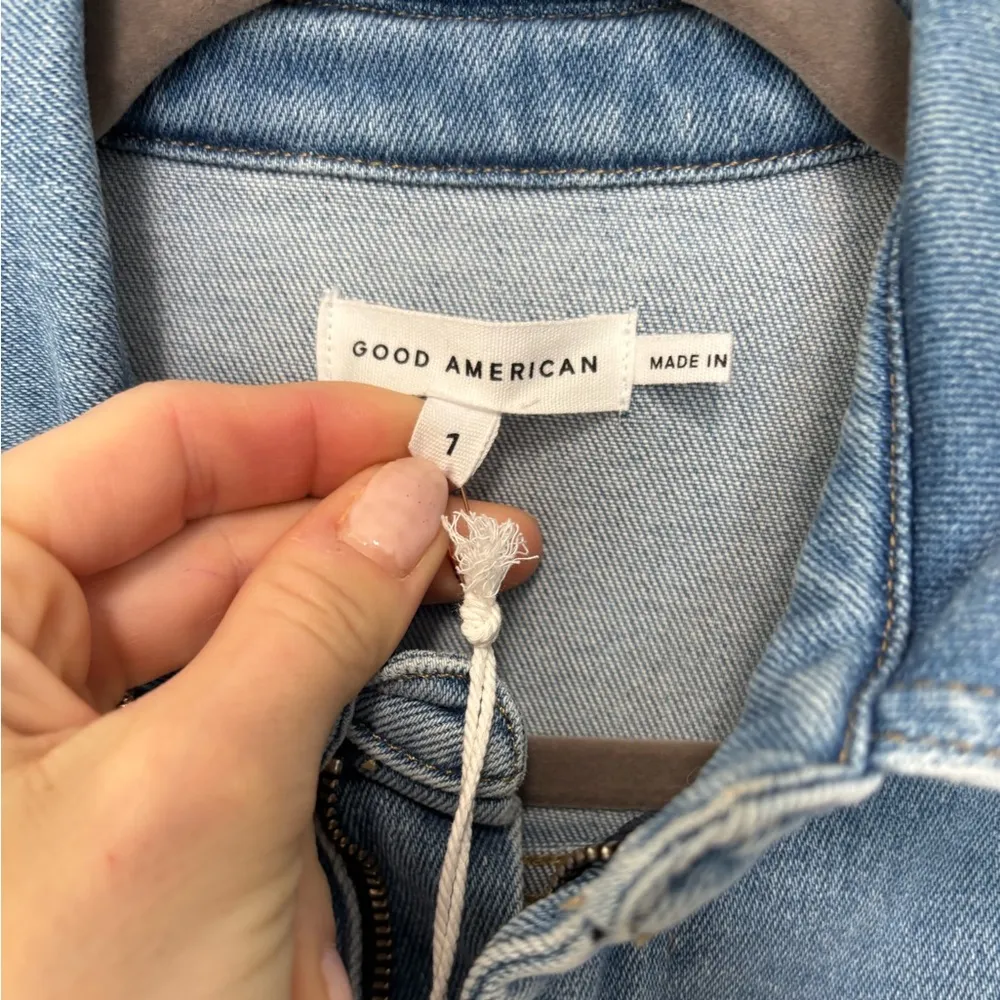 Good American Fit for Success Denim Jumpsuit Women’s size 1 - Image 7