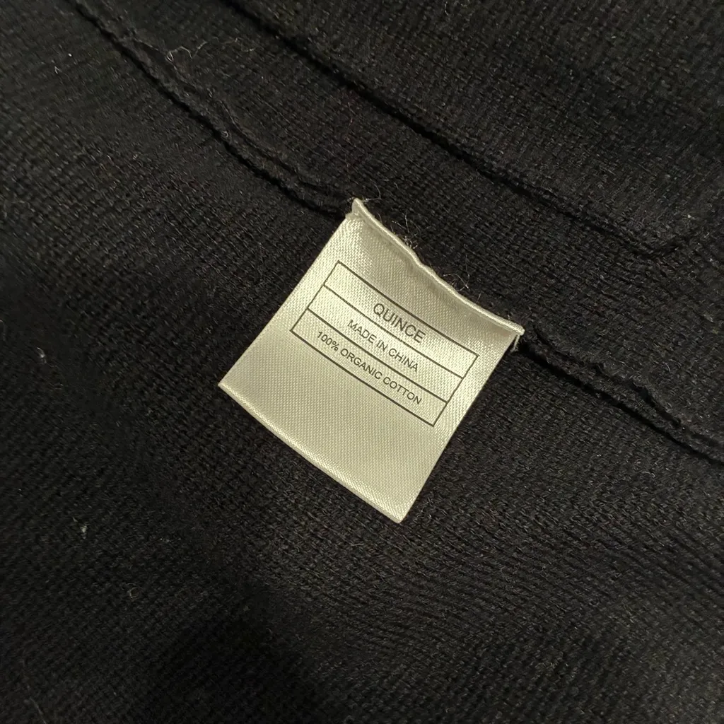 Quince Women’s 100% Organic Cotton Knit Blazer Open Front Black Size XS - Image 5